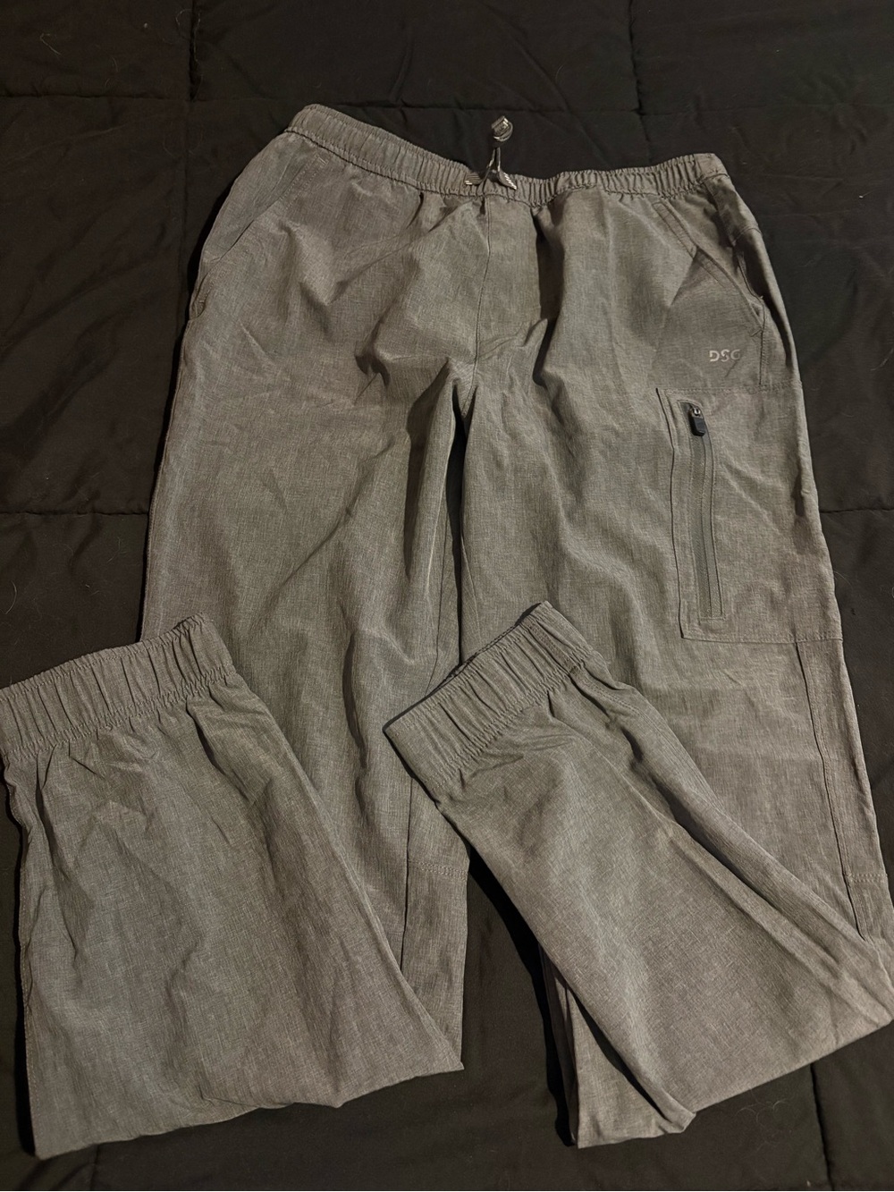 DSG Gray Kids Jogger Sweatpants with Zip Pocket